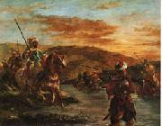 Eugene Delacroix Fording a Stream in Morocco oil painting